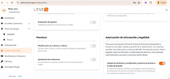Vista actividades — Descargar calificaciones
