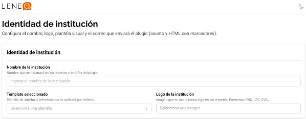 Sección Identidad de la institución