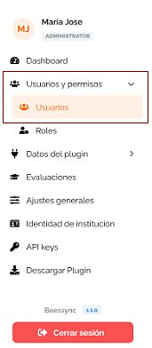 Sección Usuarios y permisos — Usuarios